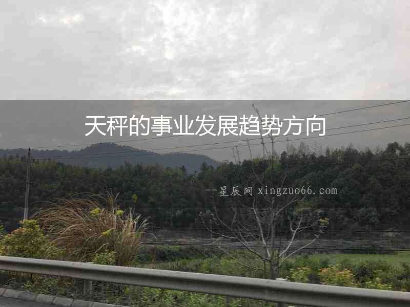 天秤的事業發展趨勢方向
