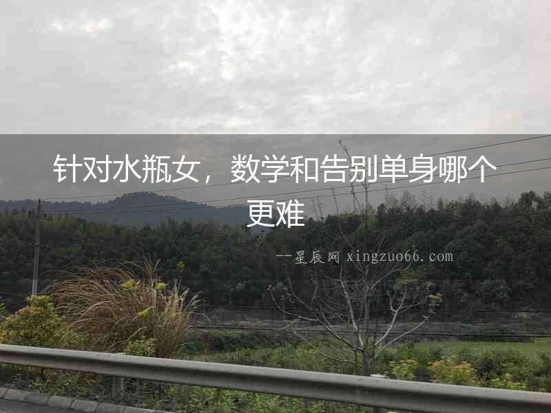 針對水瓶女，數學和告別單身哪個更難