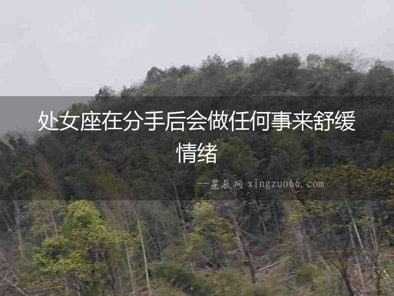 處女座在分手后會(huì)做任何事來(lái)舒緩情緒