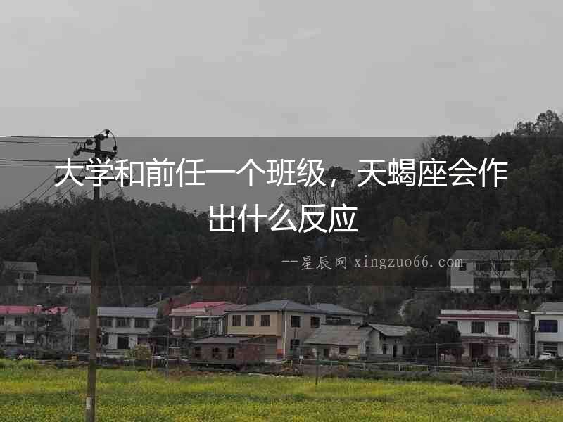 大學(xué)和前任一個班級，天蝎座會作出什么反應(yīng)