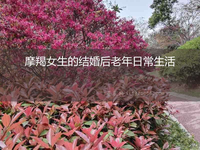 摩羯女生的結(jié)婚后老年日常生活