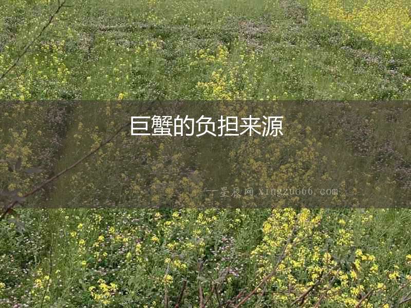 巨蟹的負(fù)擔(dān)來(lái)源