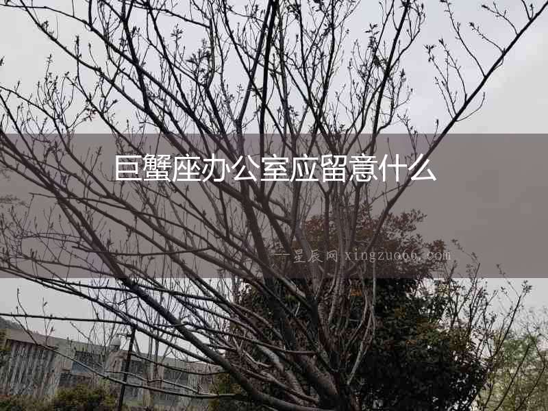 巨蟹座辦公室應留意什么