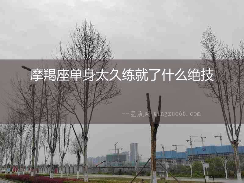 摩羯座單身太久練就了什么絕技