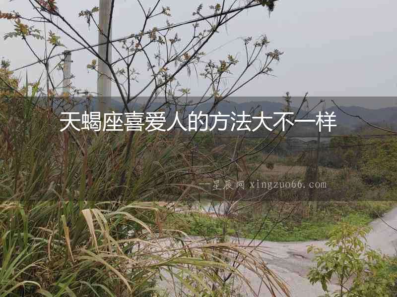 天蝎座喜愛人的方法大不一樣