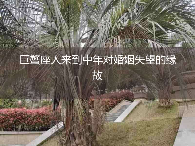 巨蟹座人來(lái)到中年對(duì)婚姻失望的緣故