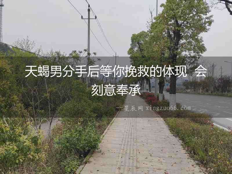 天蝎男分手后等你挽救的體現  會刻意奉承