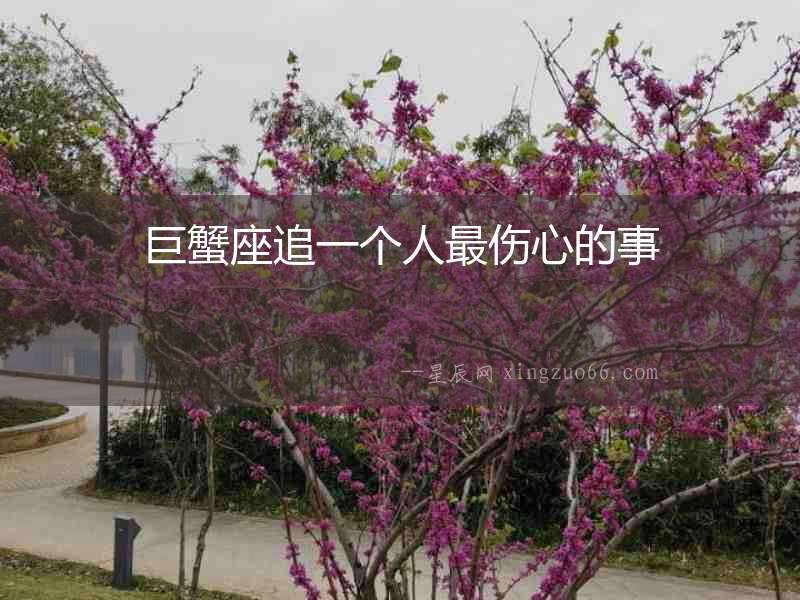 巨蟹座追一個人最傷心的事