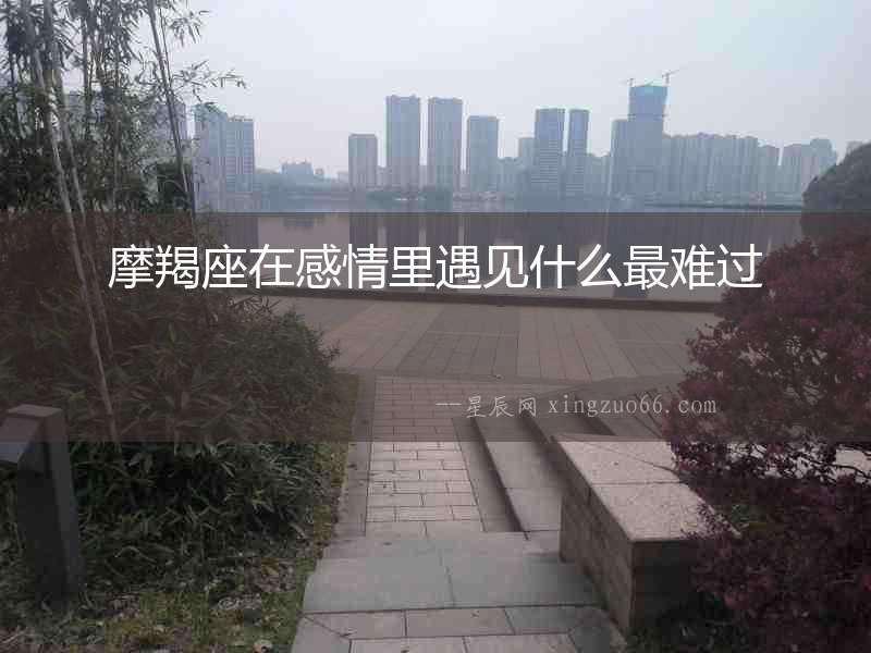 摩羯座在感情里遇見什么最難過