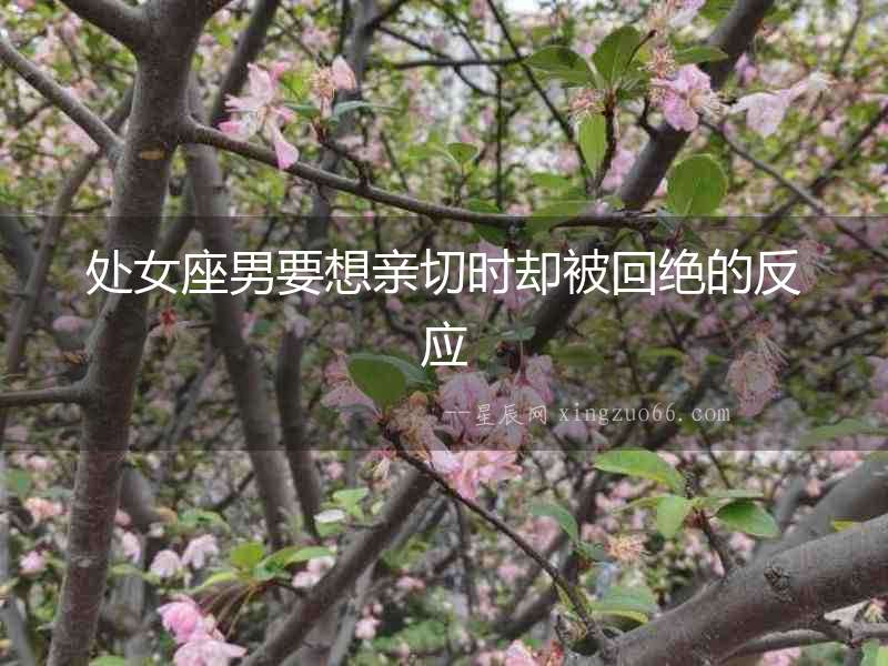 處女座男要想親切時卻被回絕的反應