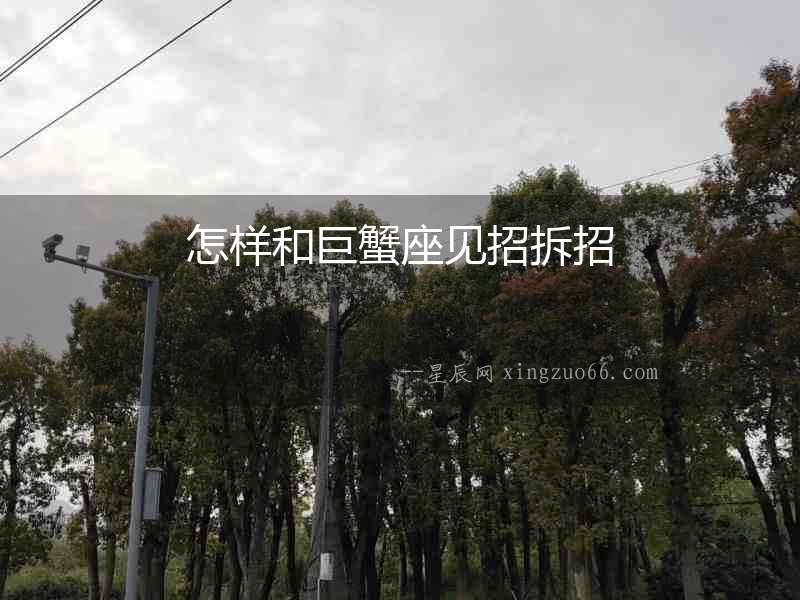 怎樣和巨蟹座見招拆招