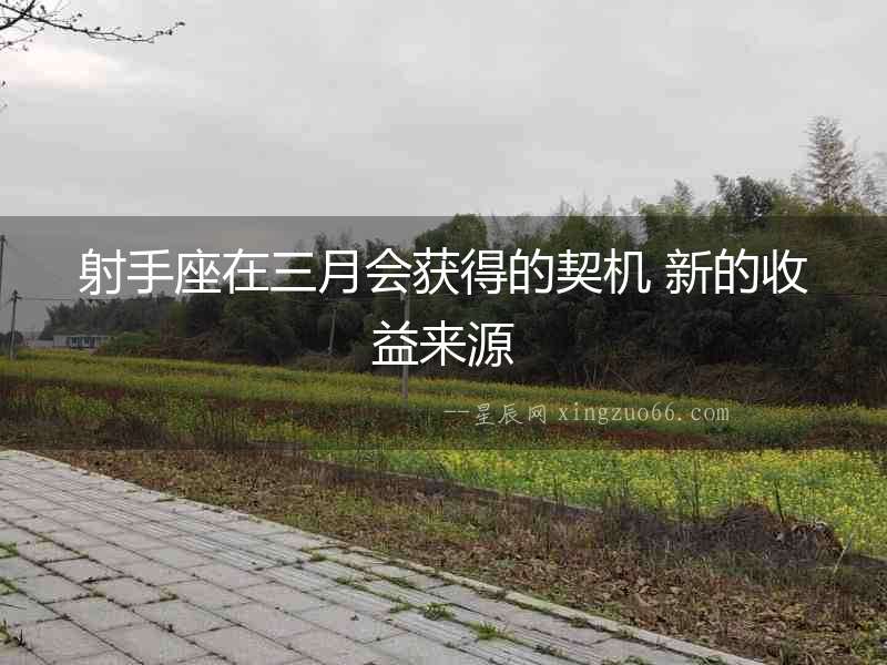 射手座在三月會獲得的契機 新的收益來源