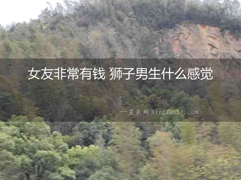 女友非常有錢 獅子男生什么感覺