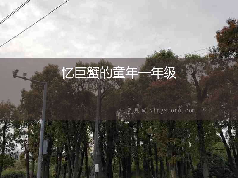 憶巨蟹的童年一年級(jí)
