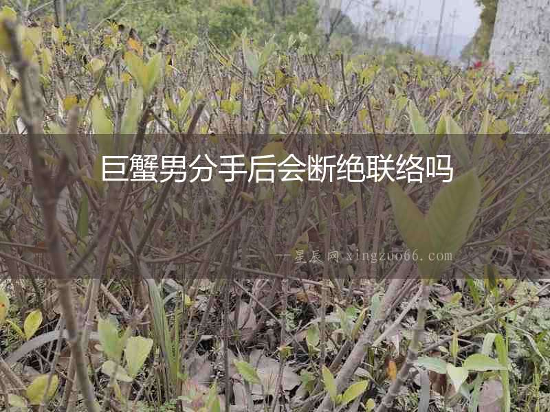 巨蟹男分手后會斷絕聯絡嗎