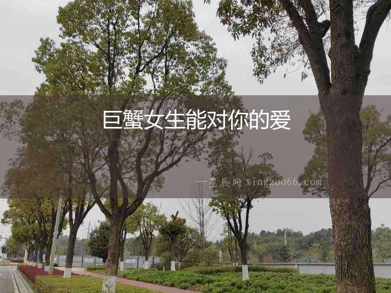 巨蟹女生能對你的愛