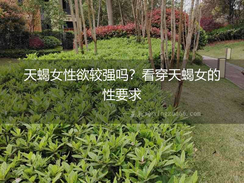 天蝎女性欲較強嗎？看穿天蝎女的性要求