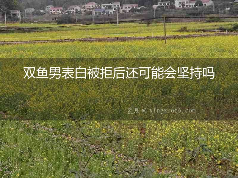 雙魚男表白被拒后還可能會堅持嗎