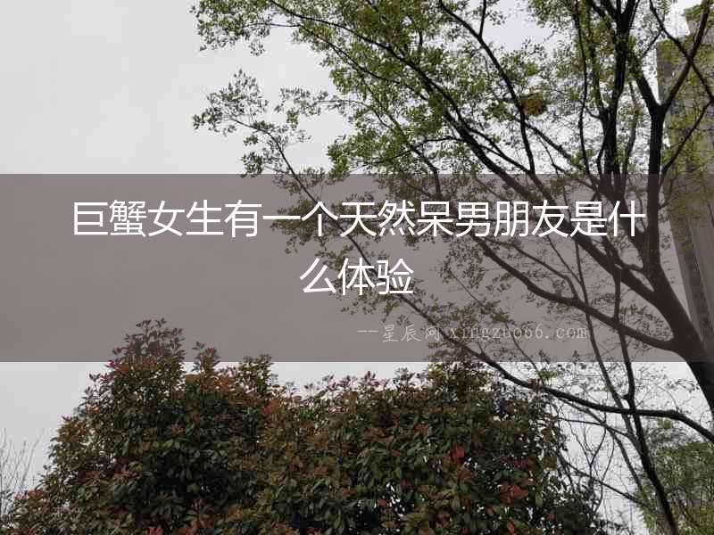 巨蟹女生有一個天然呆男朋友是什么體驗