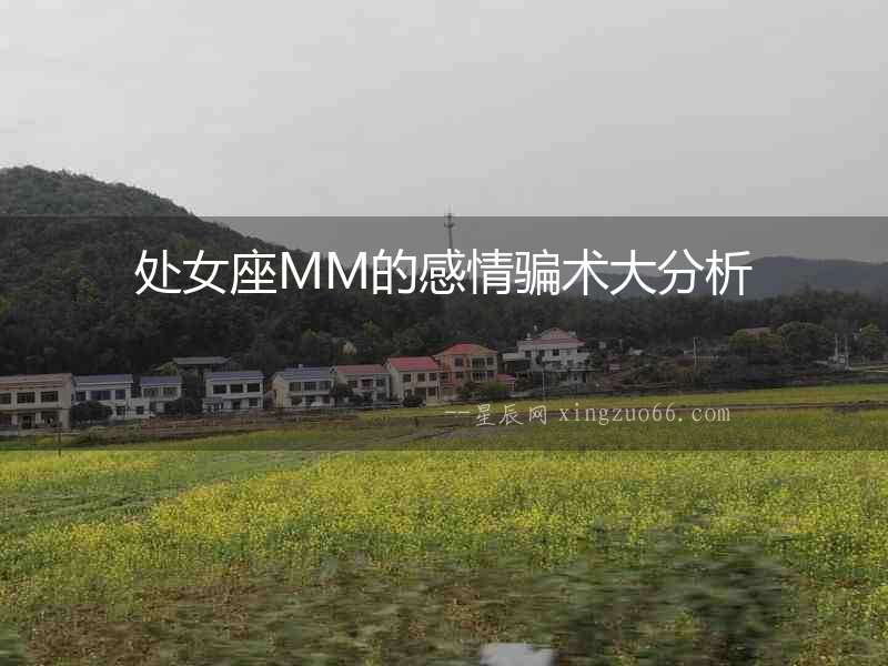 處女座MM的感情騙術大分析
