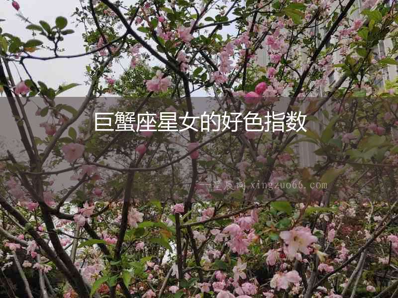 巨蟹座星女的好色指數