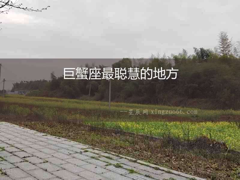 巨蟹座最聰慧的地方