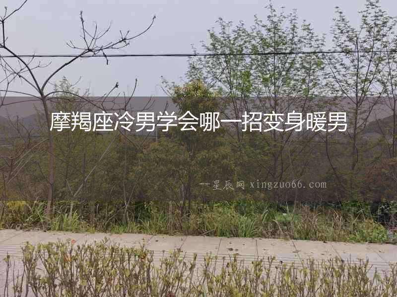 摩羯座冷男學會哪一招變身暖男