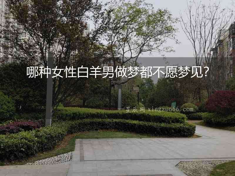哪種女性白羊男做夢都不愿夢見？