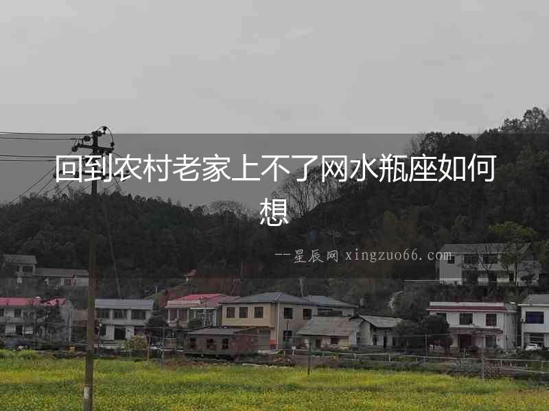 回到農村老家上不了網水瓶座如何想