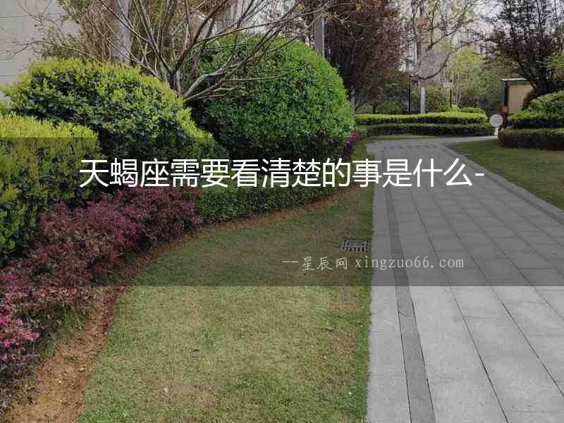 天蝎座需要看清楚的事是什么-