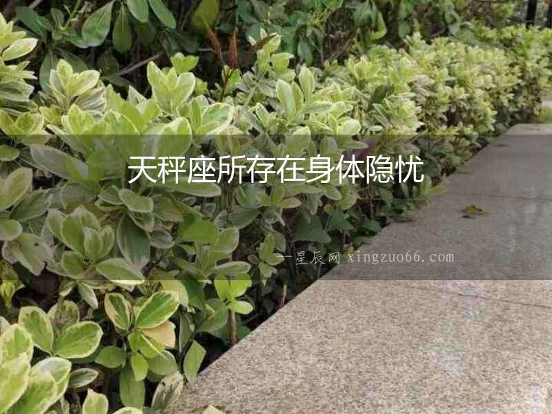 天秤座所存在身體隱憂