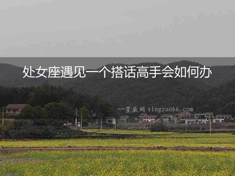 處女座遇見一個搭話高手會如何辦
