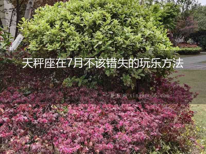 天秤座在7月不該錯失的玩樂方法