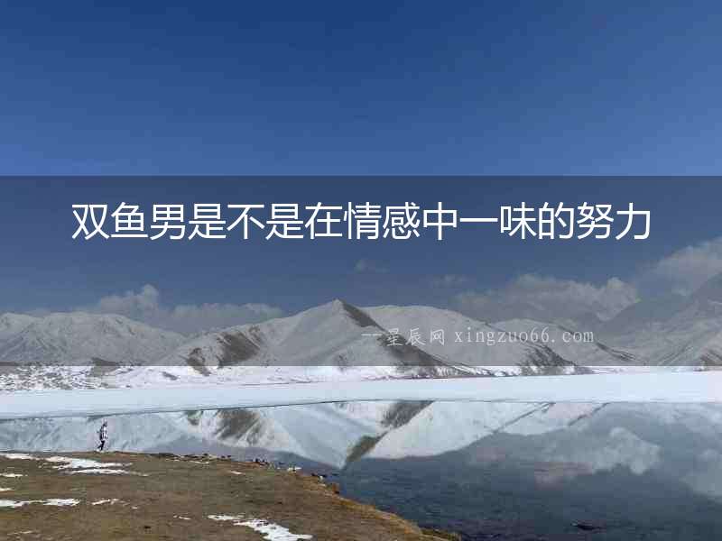 雙魚男是不是在情感中一味的努力
