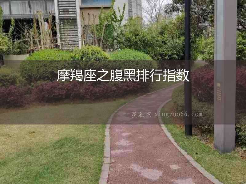 摩羯座之腹黑排行指數