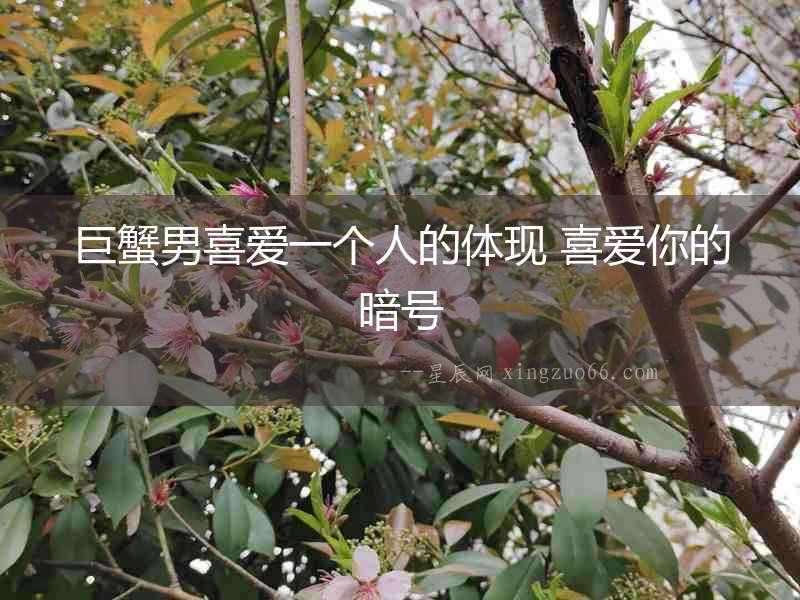 巨蟹男喜愛一個人的體現(xiàn) 喜愛你的暗號