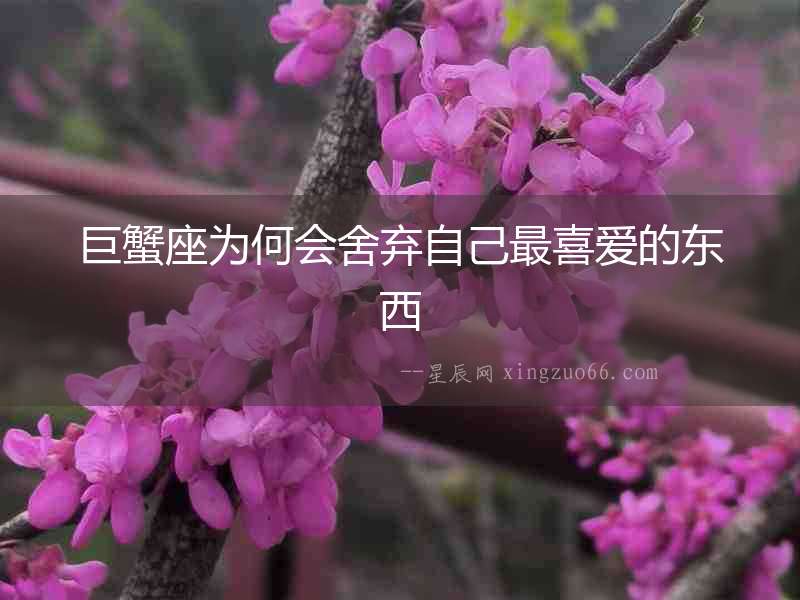 巨蟹座為何會舍棄自己最喜愛的東西