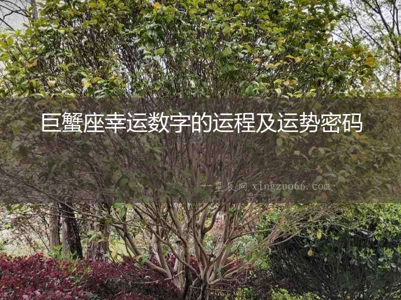 巨蟹座幸運數字的運程及運勢密碼
