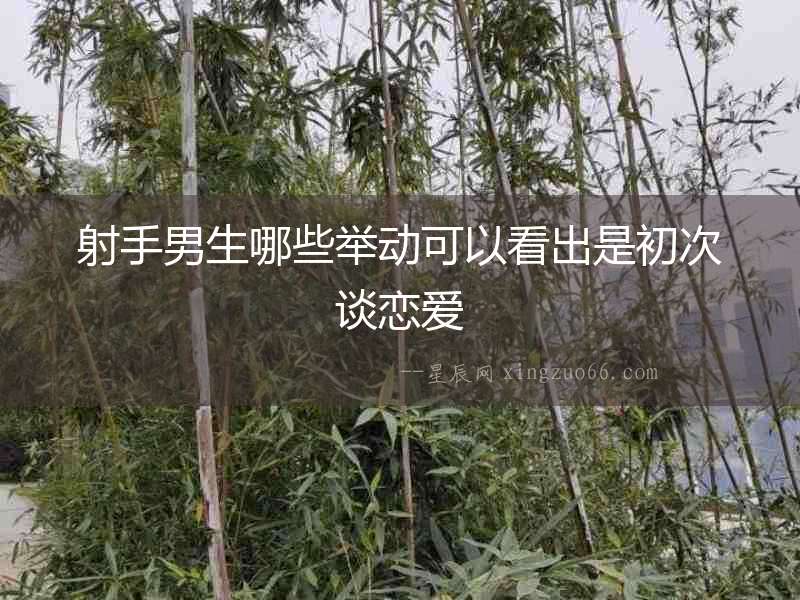 射手男生哪些舉動可以看出是初次談戀愛