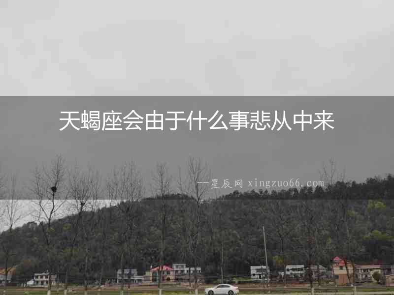 天蝎座會由于什么事悲從中來