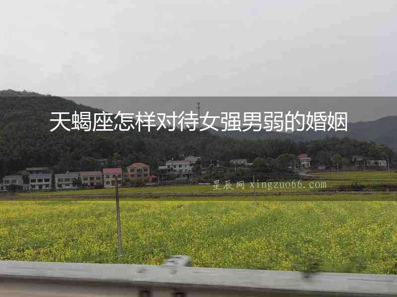 天蝎座怎樣對待女強男弱的婚姻
