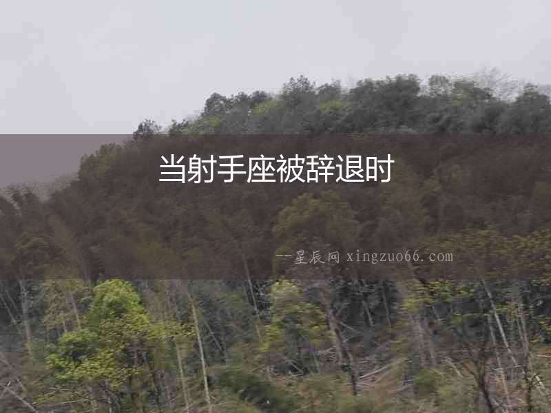當射手座被辭退時