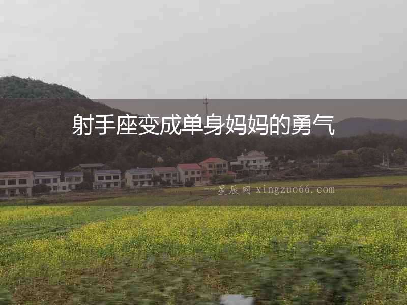 射手座變成單身媽媽的勇氣