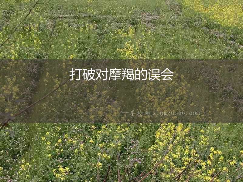 打破對摩羯的誤會