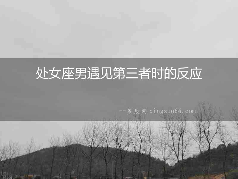 處女座男遇見第三者時的反應