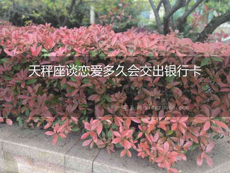 天秤座談戀愛多久會交出銀行卡
