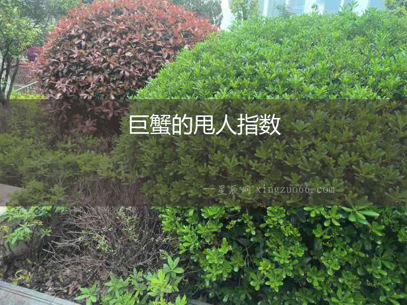 巨蟹的甩人指數