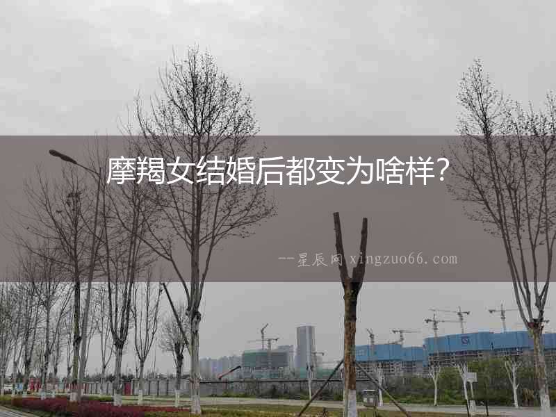 摩羯女結婚后都變為啥樣？