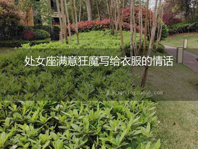 處女座滿意狂魔寫給衣服的情話