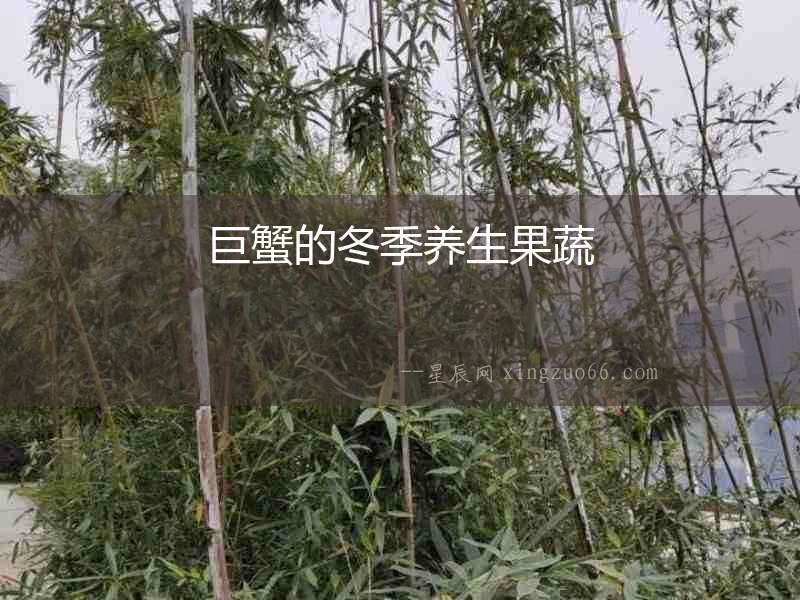 巨蟹的冬季養(yǎng)生果蔬